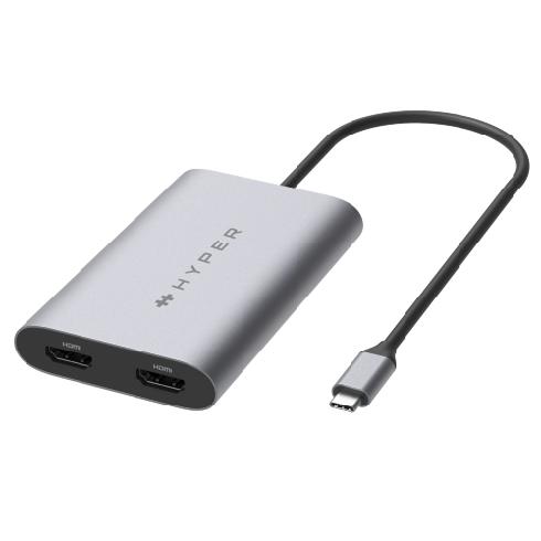 hyperdrive dual 4k hdmi adapter for m1 macbook